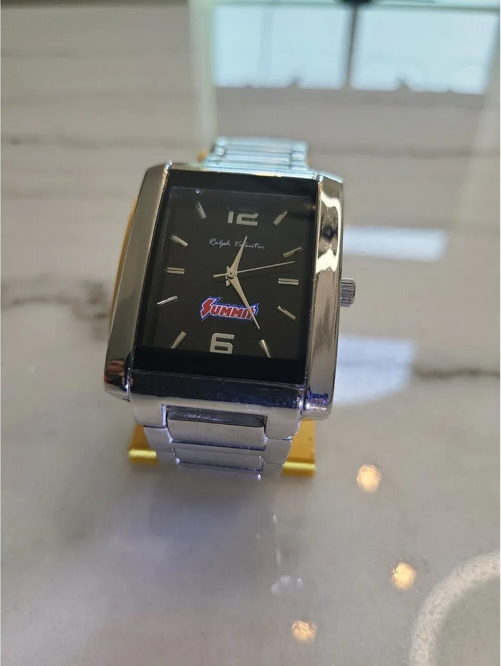 Men's Quartz Tank Watch Working New Battery Automobilia 37mm Summit Racing Parts